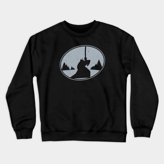 My Quest Continues Crewneck Sweatshirt by Phil Tessier